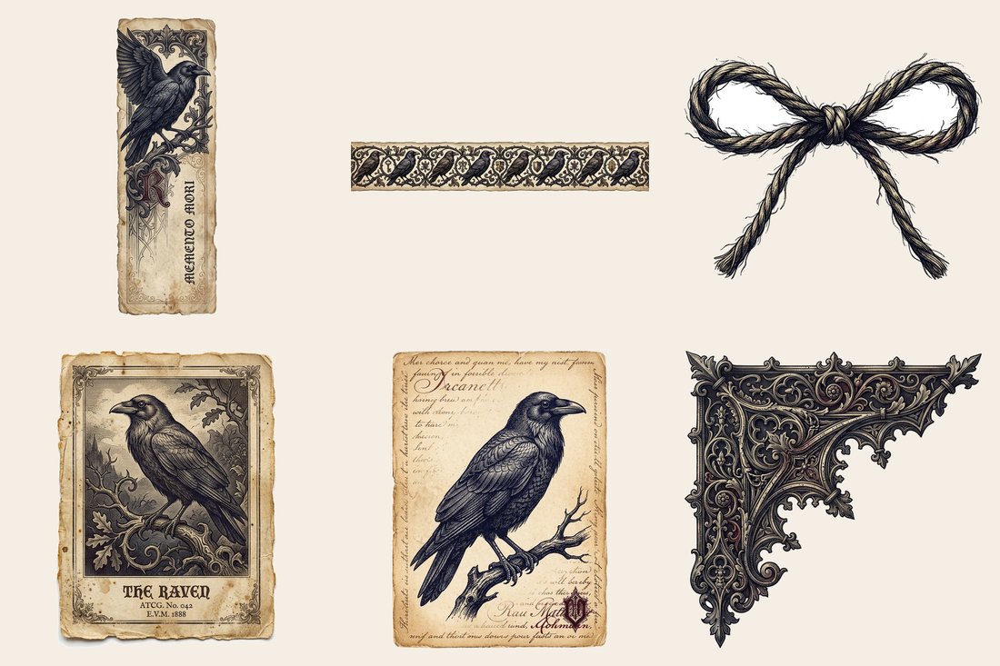 Shadow Wing Junk Journal Kit | Digital Download