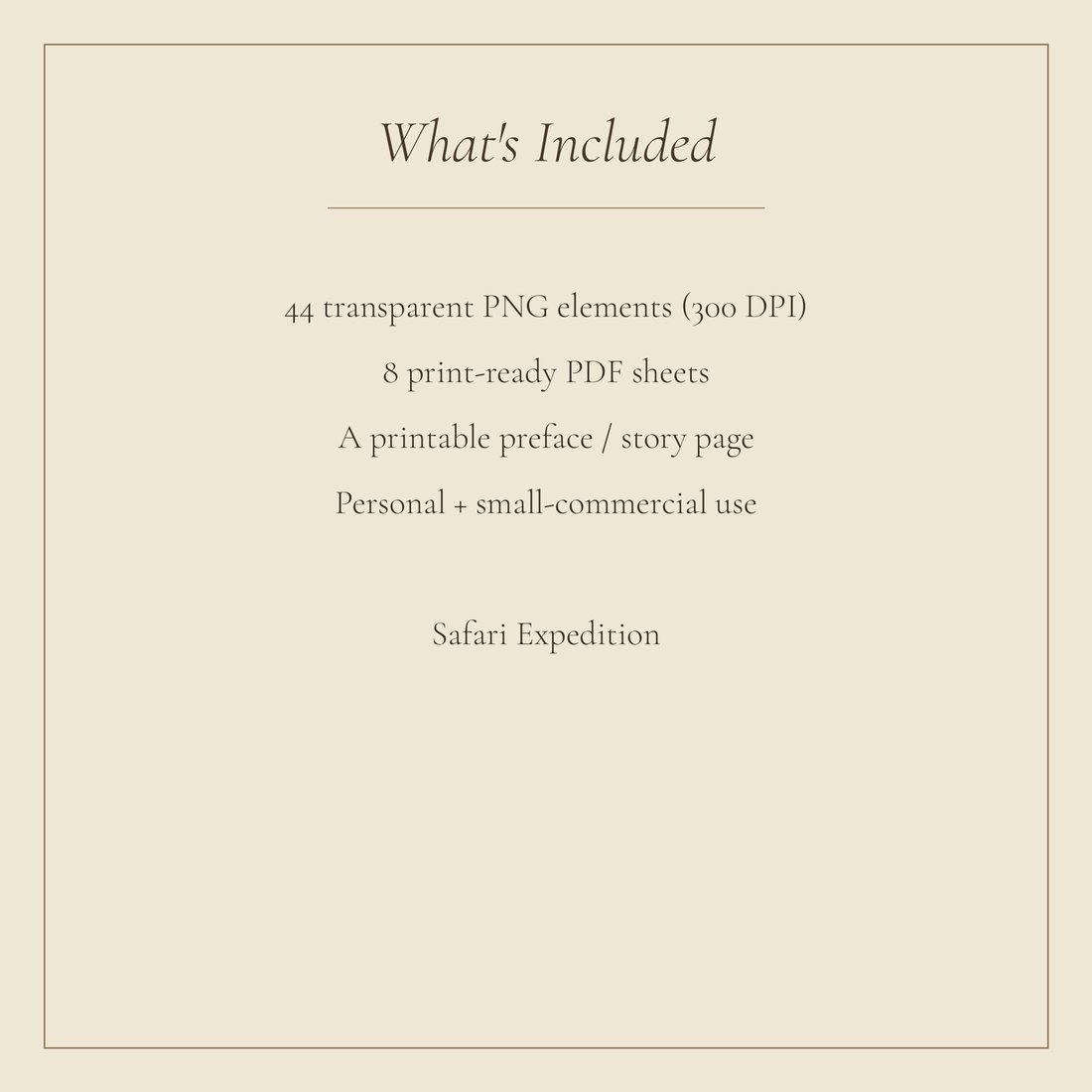 Safari Expedition Junk Journal Kit | Vintage Travel Ephemera | Digital Download