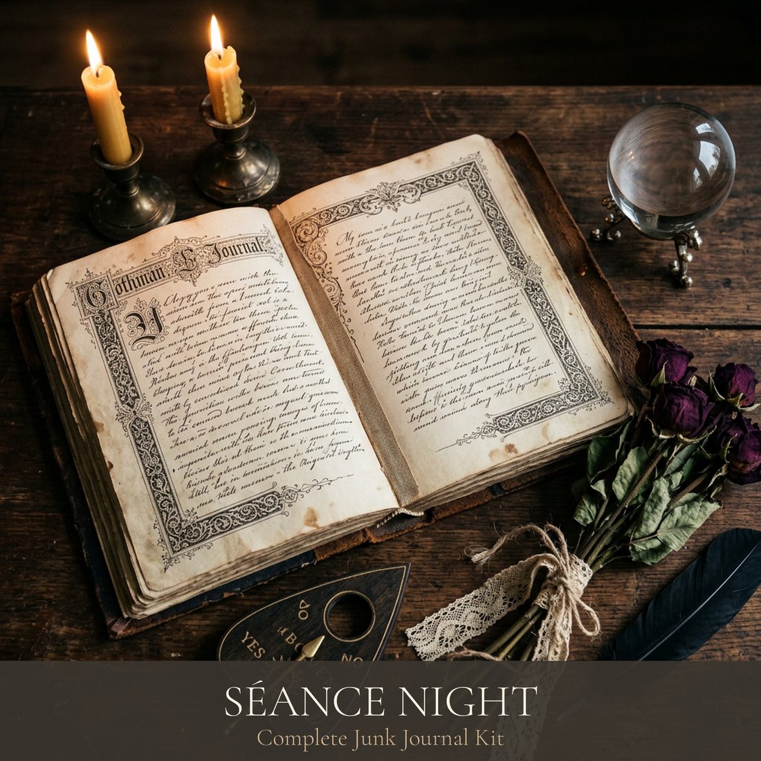 Séance Night Junk Journal Kit | Whispers from Beyond | Digital Download