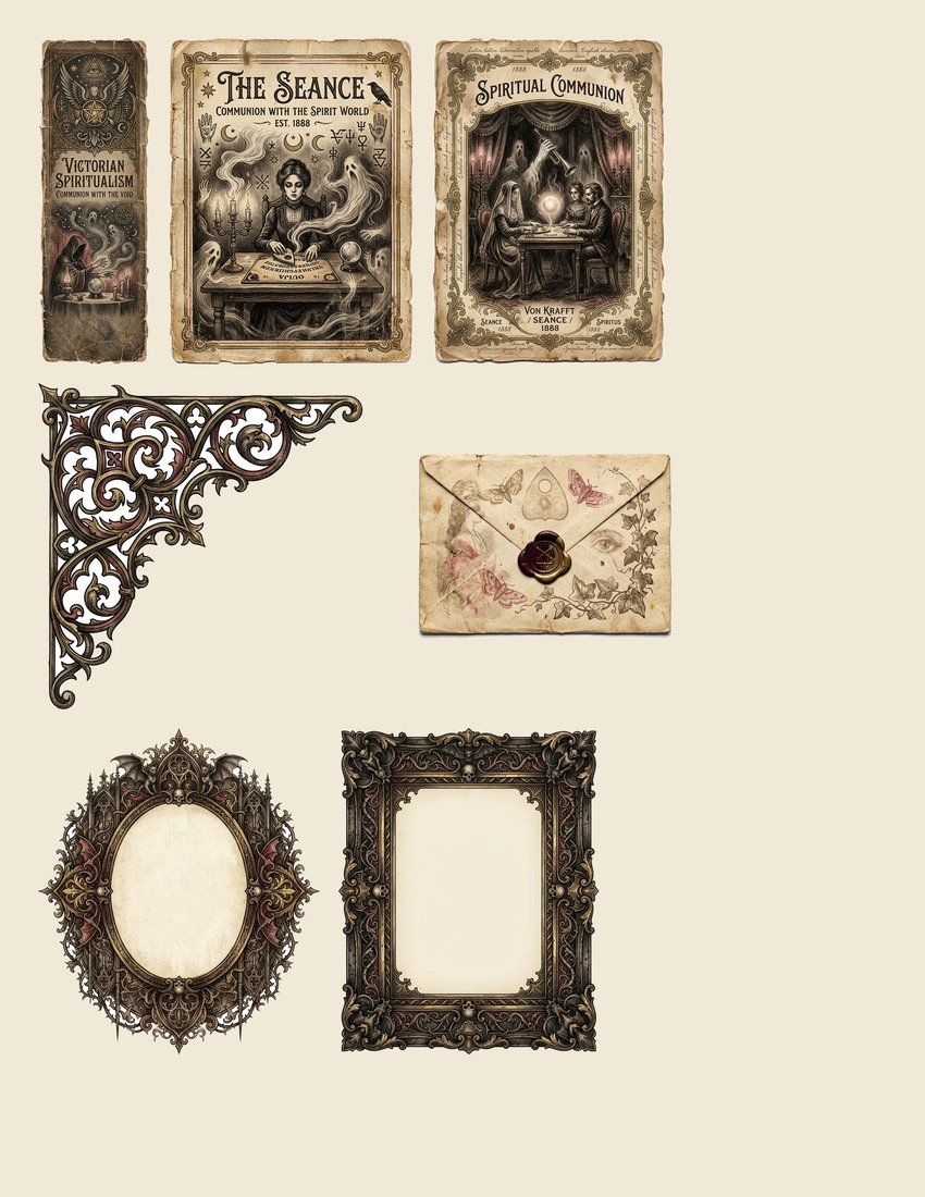 Séance Night Junk Journal Kit | Whispers from Beyond | Digital Download