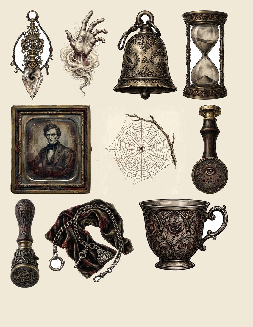 Séance Night Junk Journal Kit | Whispers from Beyond | Digital Download