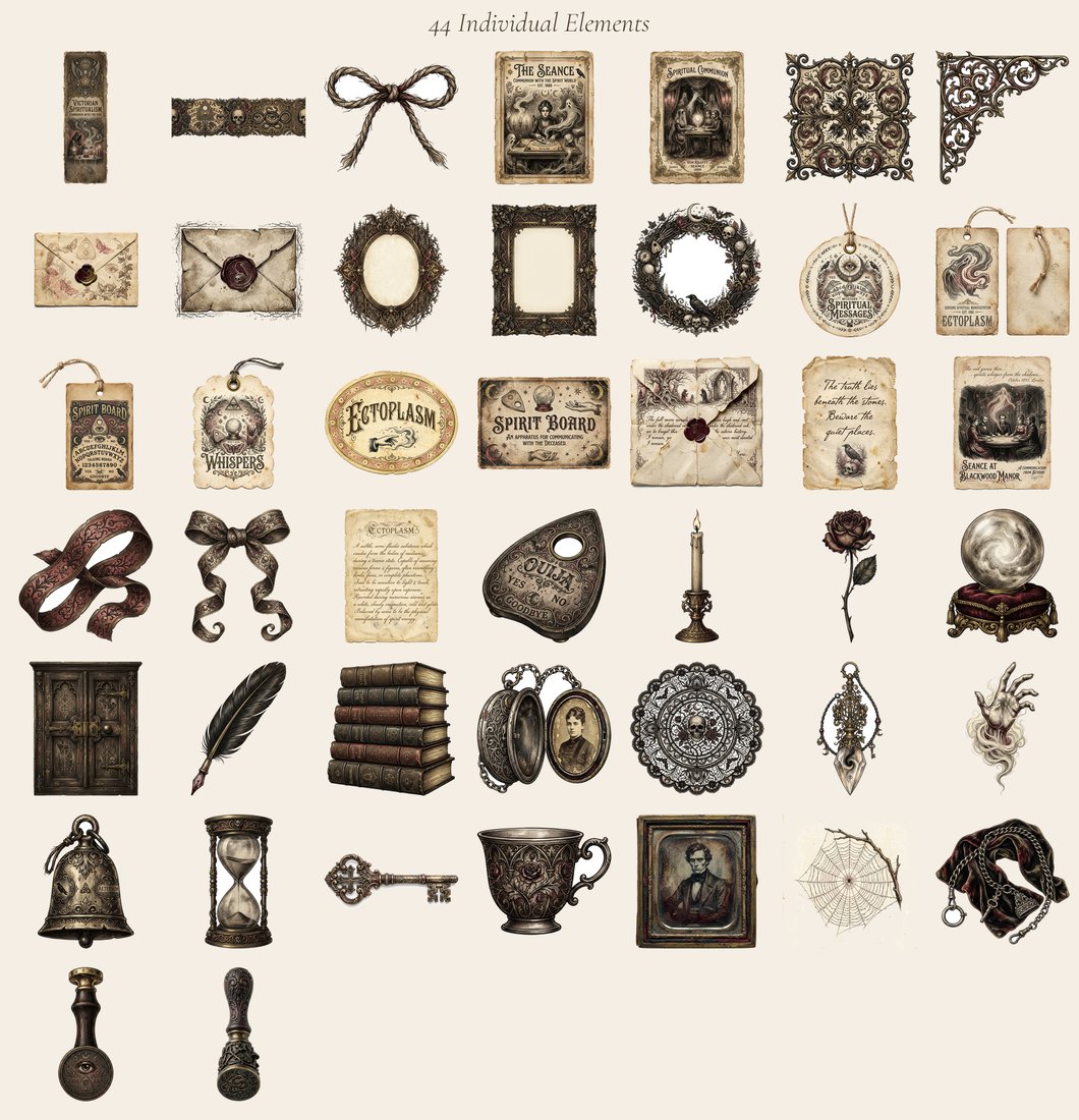 Séance Night Junk Journal Kit | Whispers from Beyond | Digital Download