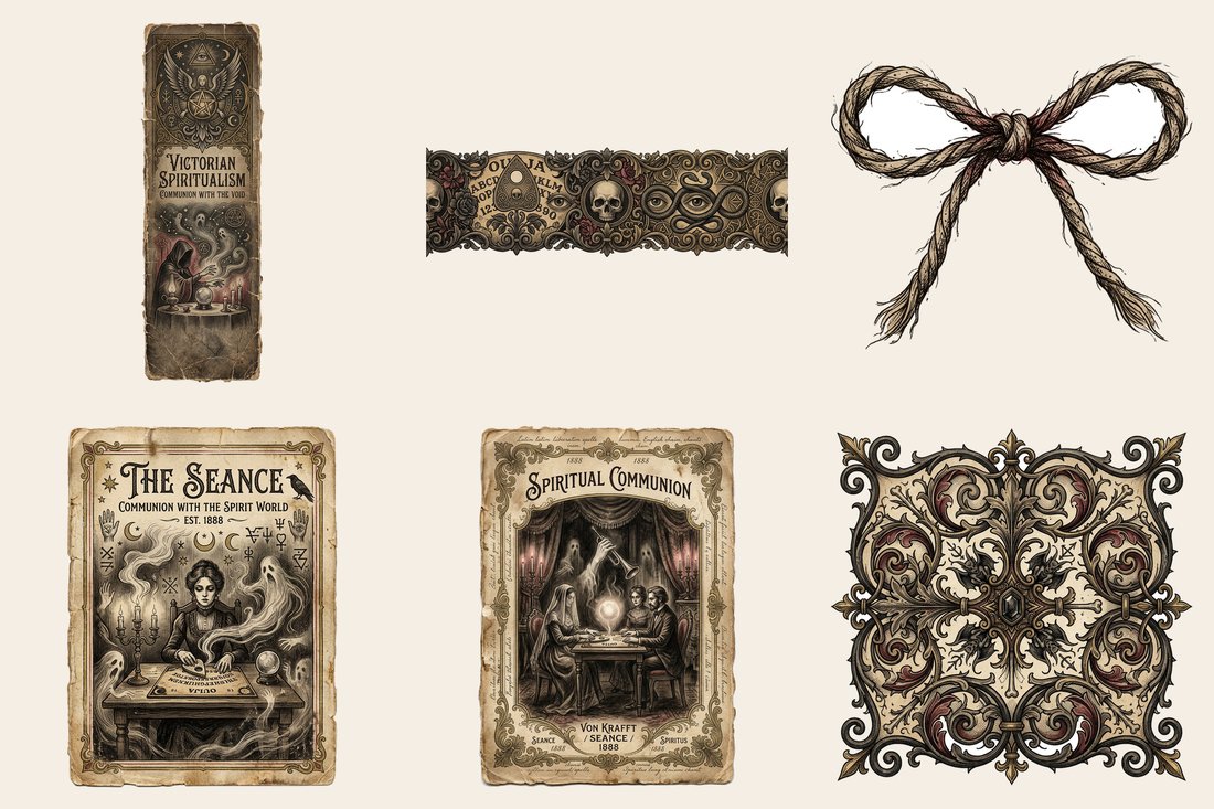 Séance Night Junk Journal Kit | Whispers from Beyond | Digital Download