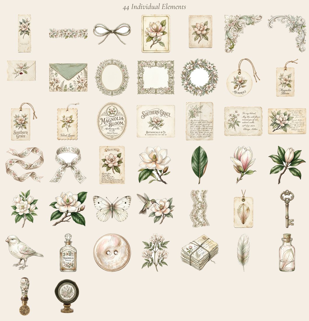 Southern Magnolia Junk Journal Kit | Digital Download
