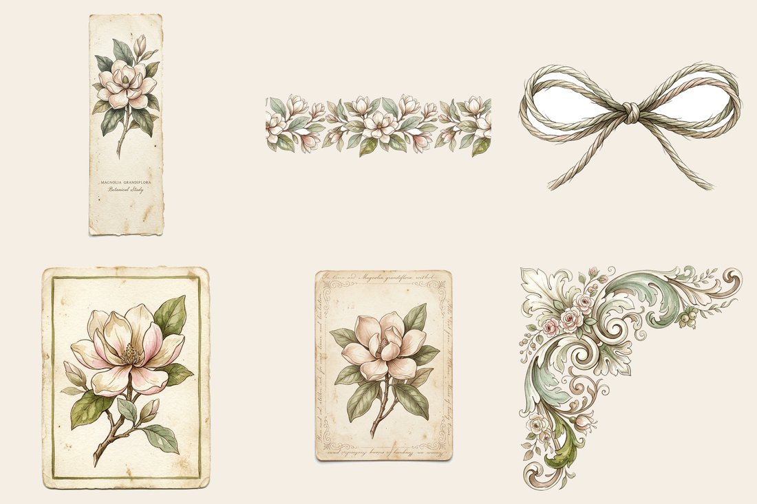 Southern Magnolia Junk Journal Kit | Digital Download