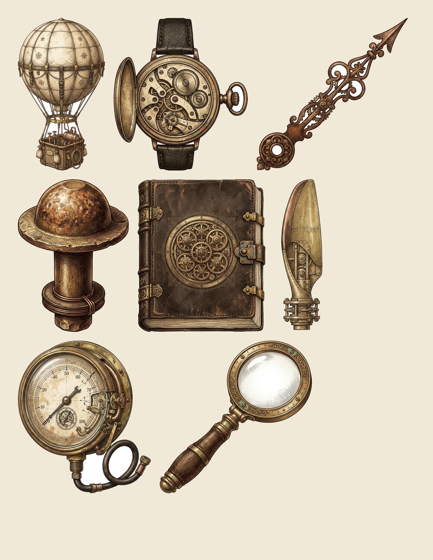 Steampunk Airship Chronicles Junk Journal Kit | Digital Download