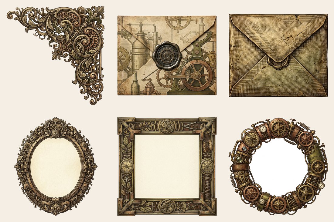 Steampunk Laboratory Junk Journal Kit | Industrial Contraptions Ephemera | Printable Sheets | Digital Download