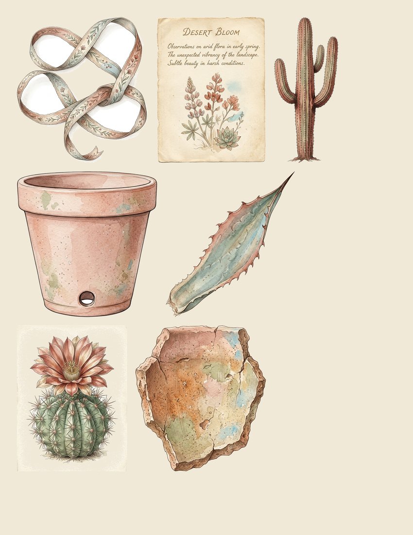 Desert Succulents Junk Journal Kit | Digital Download