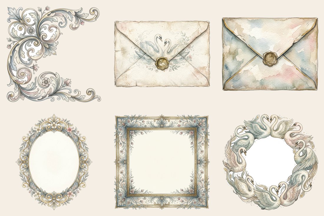 Swan Lake Serenade Junk Journal Kit | Enchanted Feather Ephemera | Printable Sheets | Digital Download