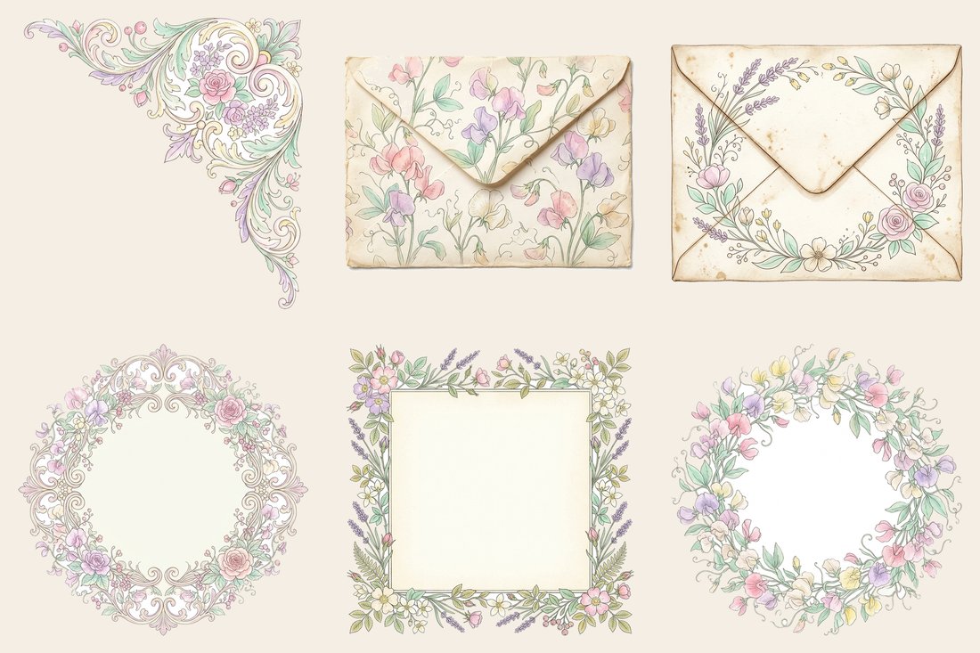 Sweet Pea Serenade Junk Journal Kit | Digital Download
