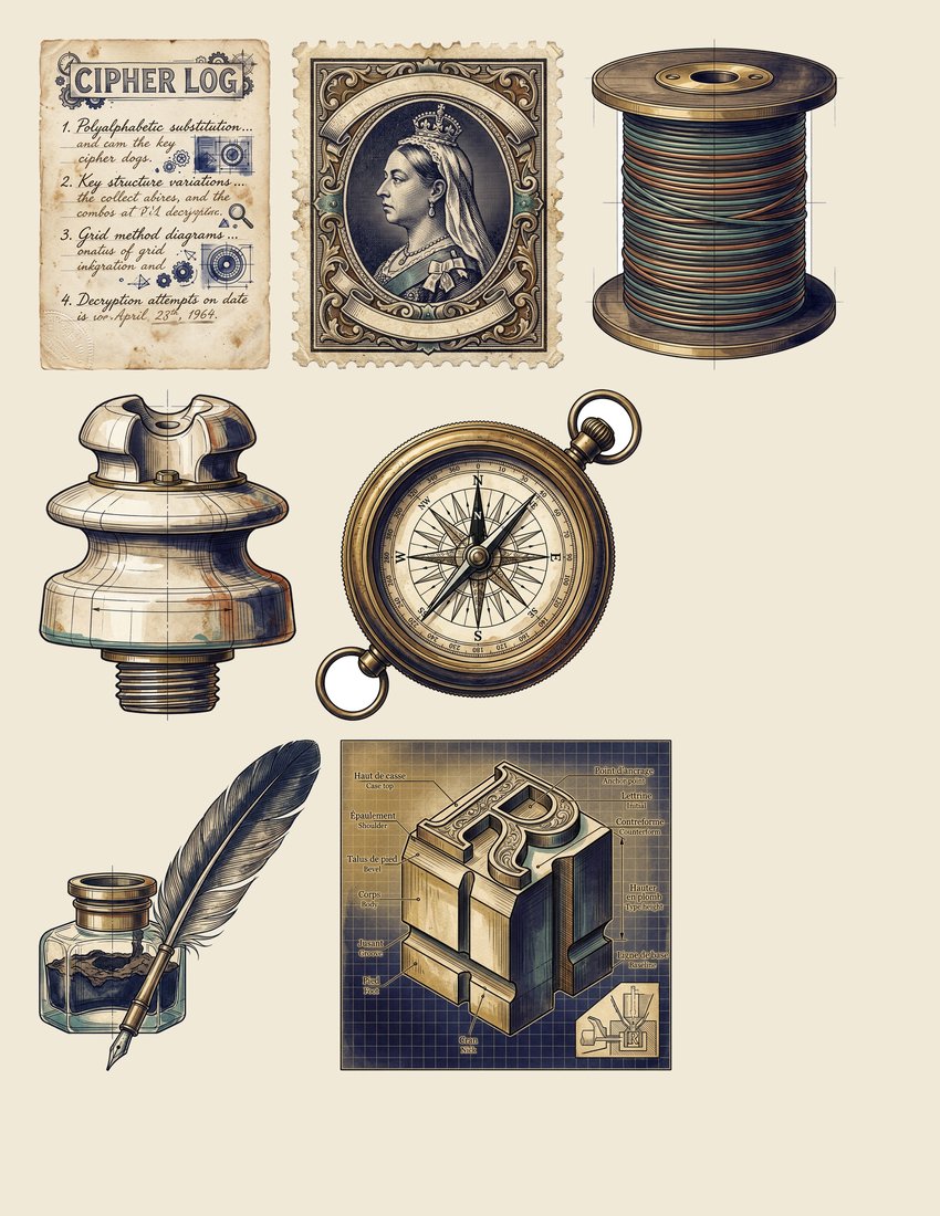 Telegraph & Post Junk Journal Kit | Victorian Steampunk Ephemera + Printable Sheets | Digital Download