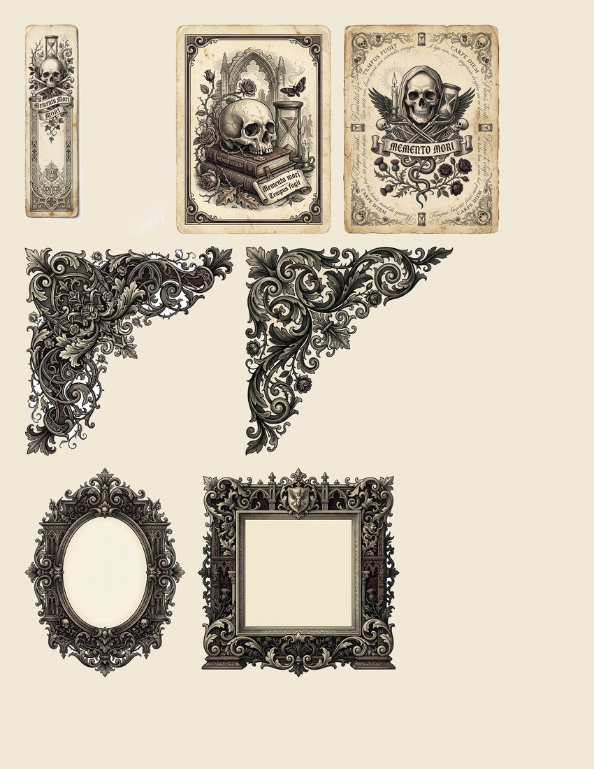 Victorian Mourning Junk Journal Kit | Gothic Ephemera Memento Mori | Digital Download