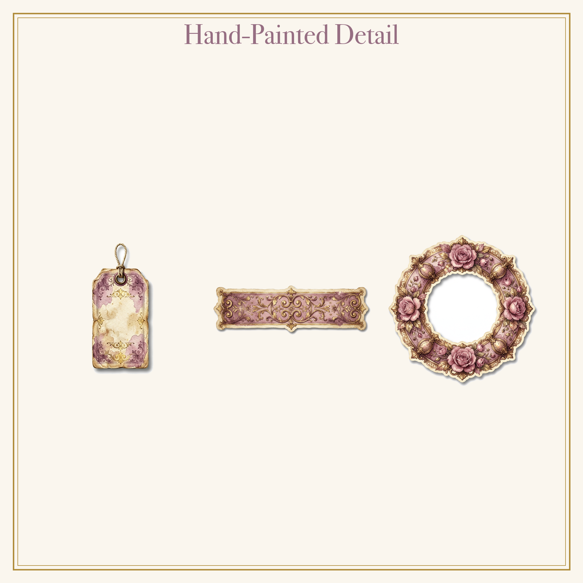 Victorian Parlour Junk Journal Kit | Antique Lace & Cameo Ephemera | Printable Cut-Outs | Digital Download