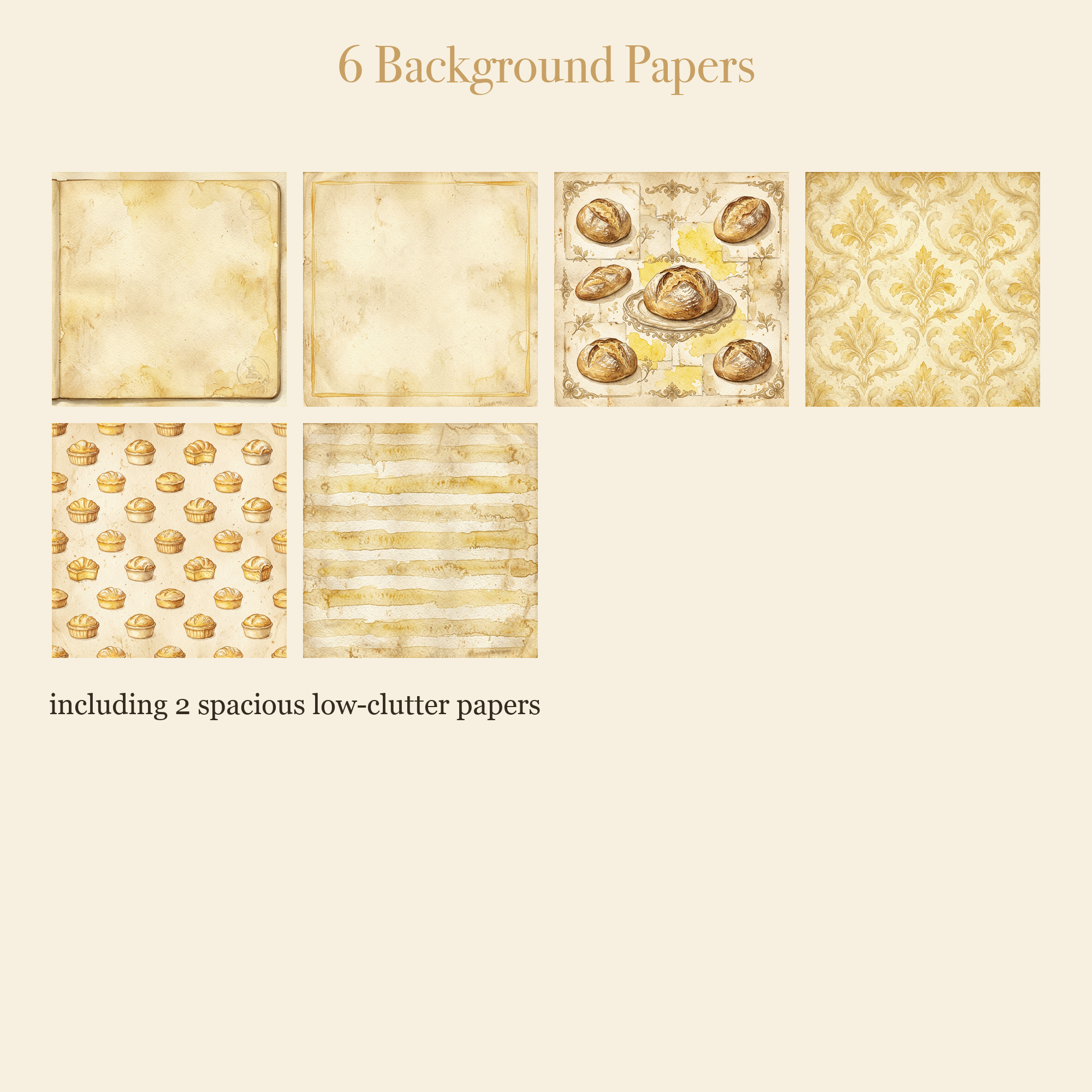Vintage Bakery Junk Journal Kit | Bread & Pastry Ephemera Papers | Printable Cut-Outs | Digital Download