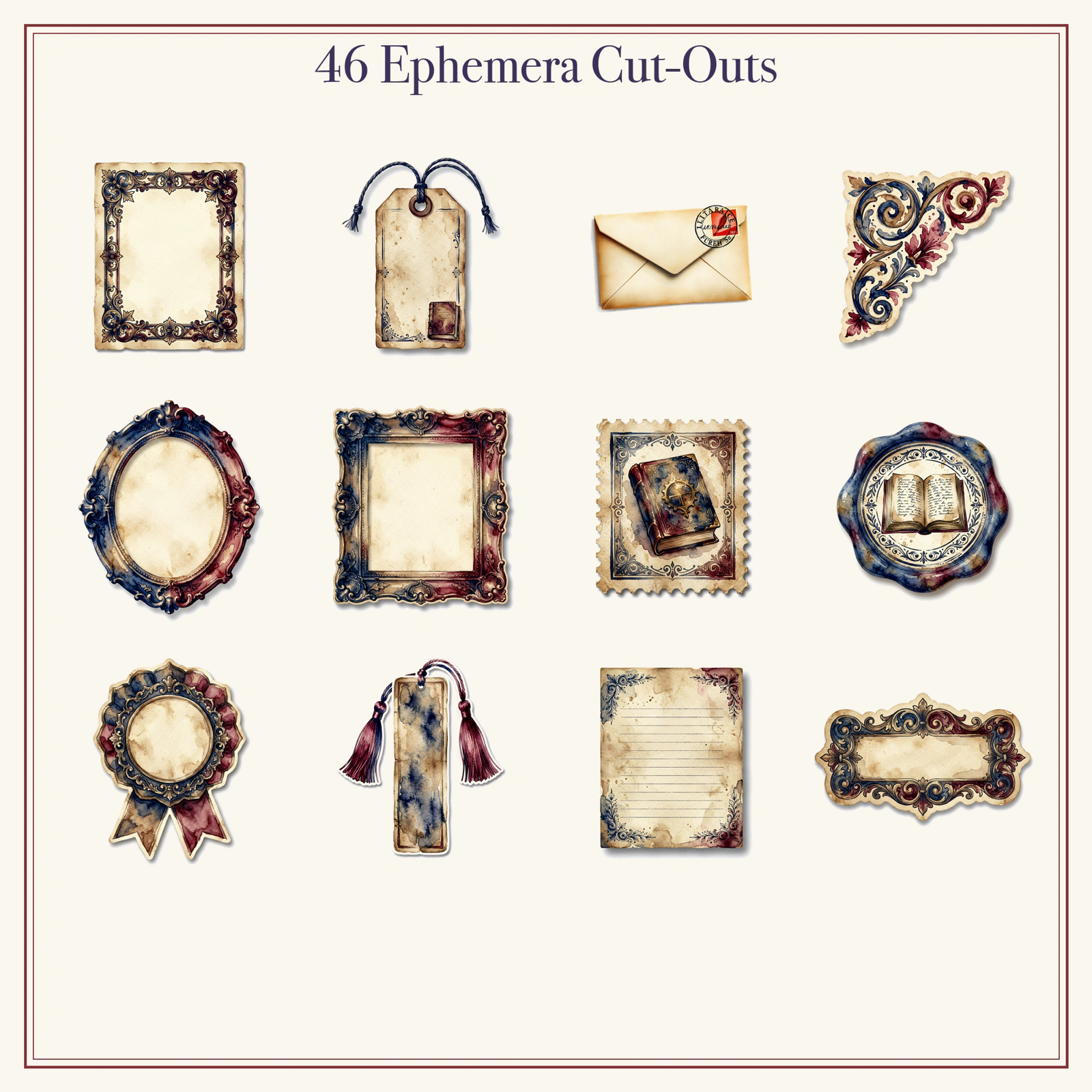 Vintage Literary Junk Journal Kit | Book & Typewriter Ephemera | Printable Cut-Outs | Digital Download