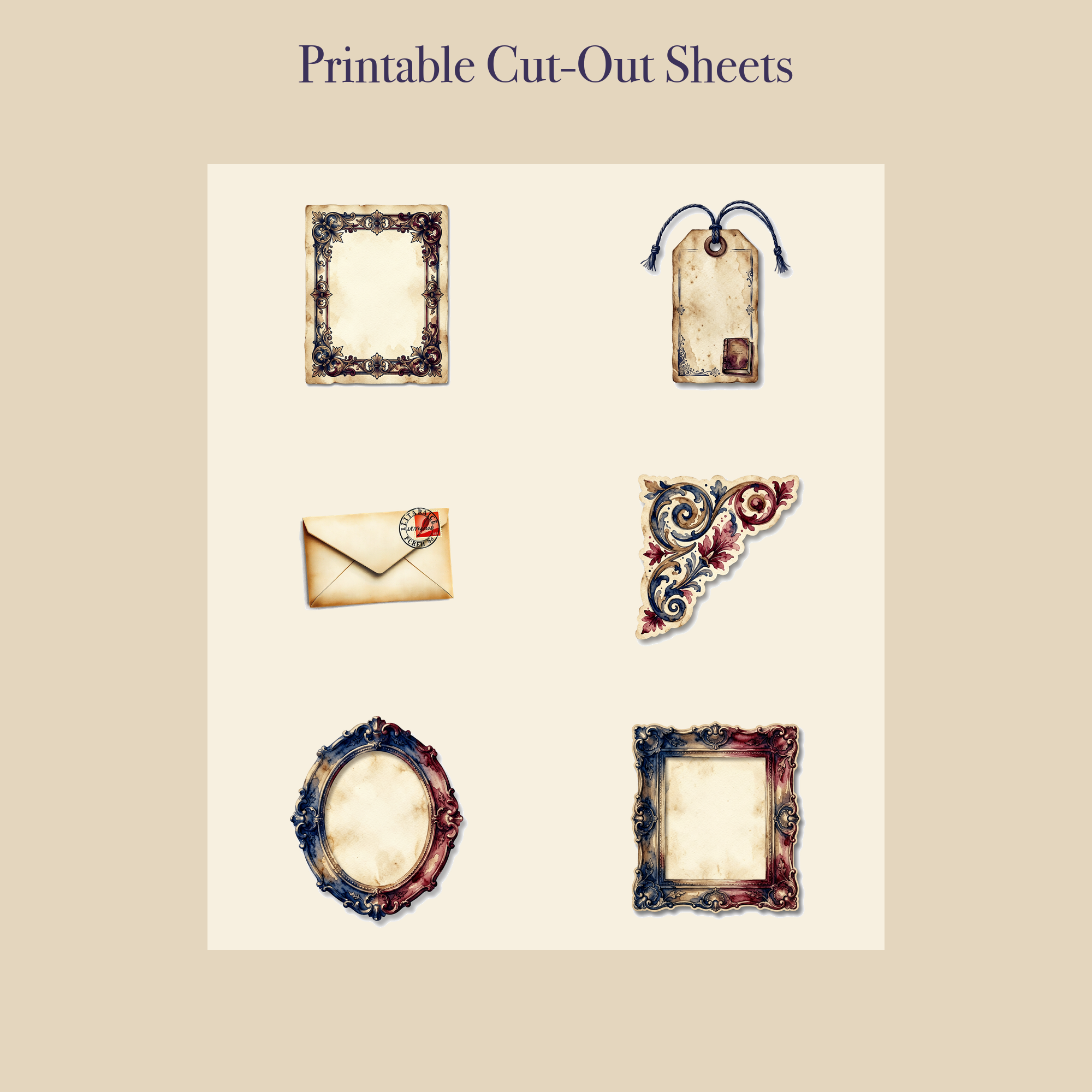 Vintage Literary Junk Journal Kit | Book & Typewriter Ephemera | Printable Cut-Outs | Digital Download