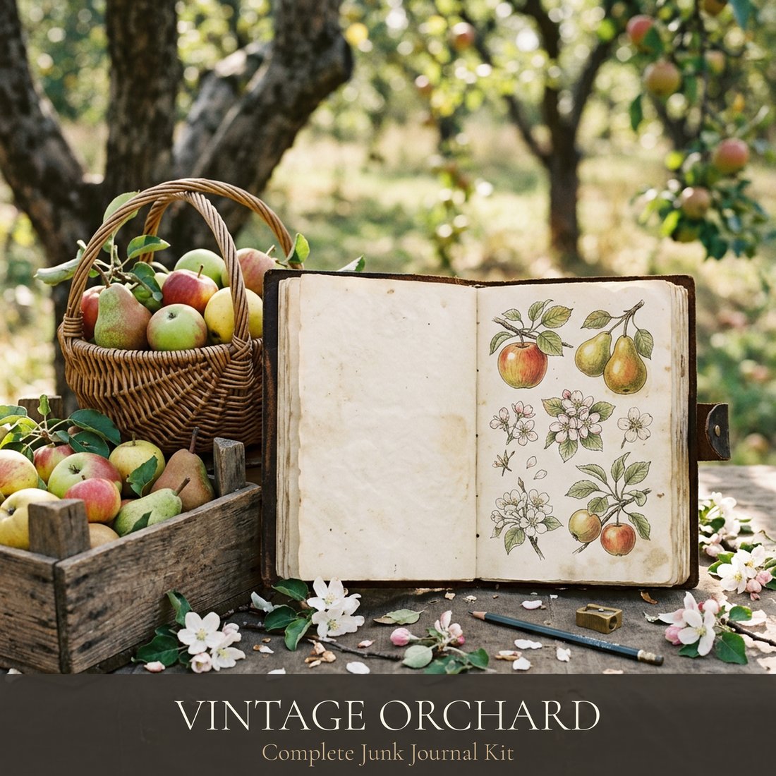 Vintage Orchard Junk Journal Kit | Digital Download