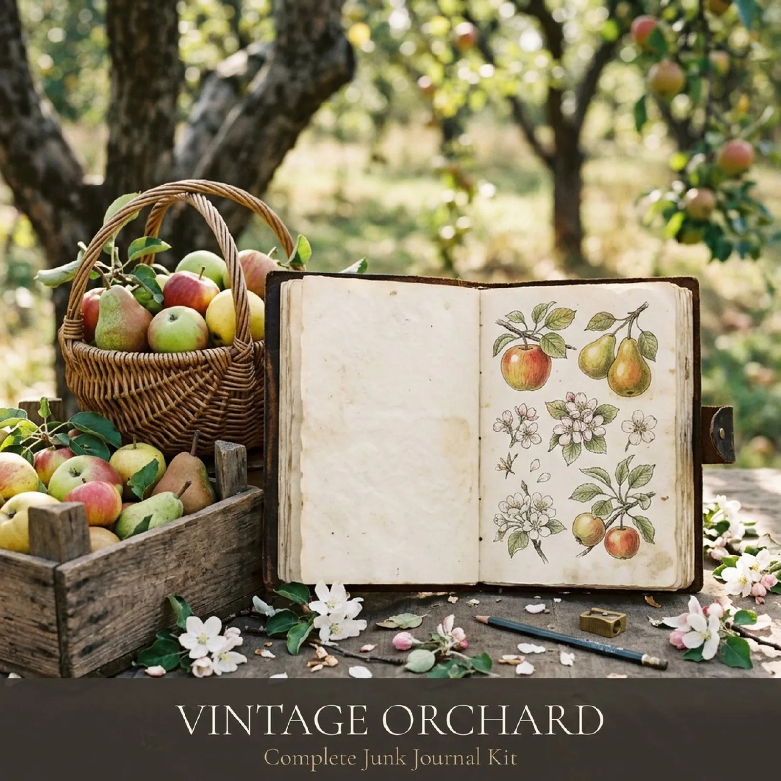 Vintage Orchard Junk Journal Kit | Digital Download