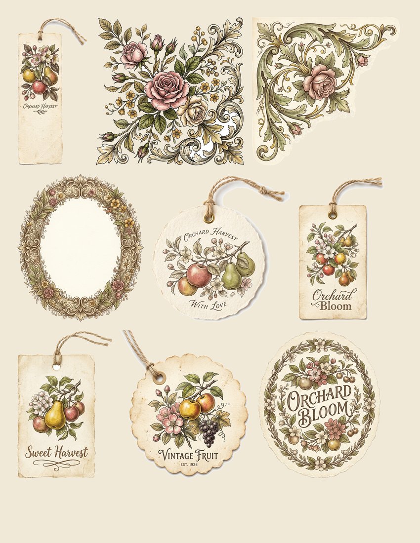 Vintage Orchard Junk Journal Kit | Digital Download