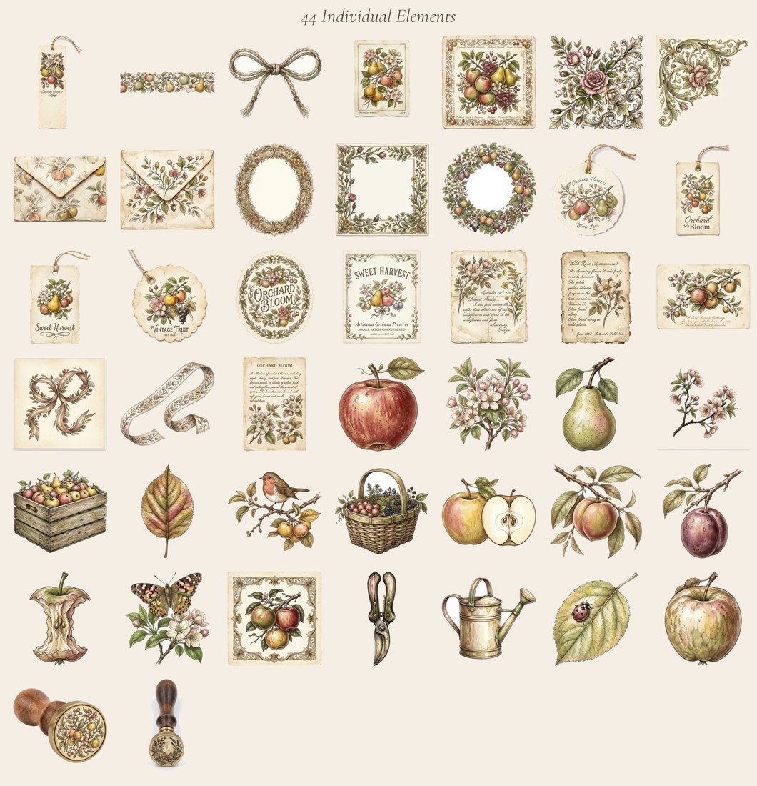 Vintage Orchard Junk Journal Kit | Digital Download