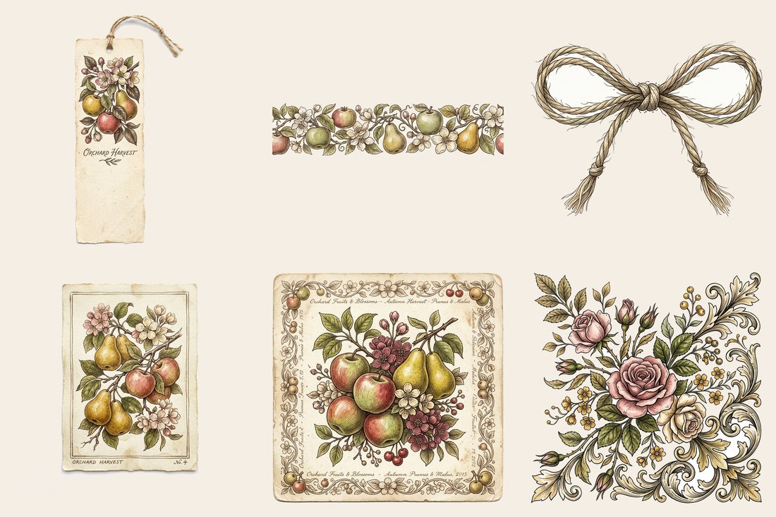 Vintage Orchard Junk Journal Kit | Digital Download