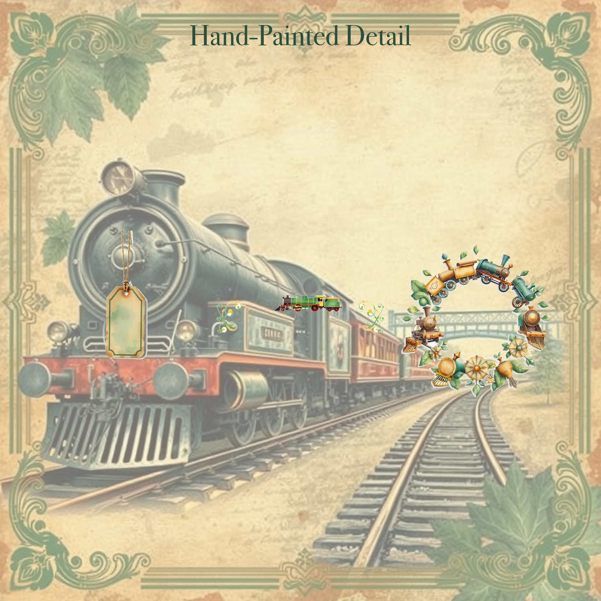 Vintage Railway Junk Journal Kit | Steam Train & Travel Ephemera Papers | Printable Cut-Outs | Digital Download
