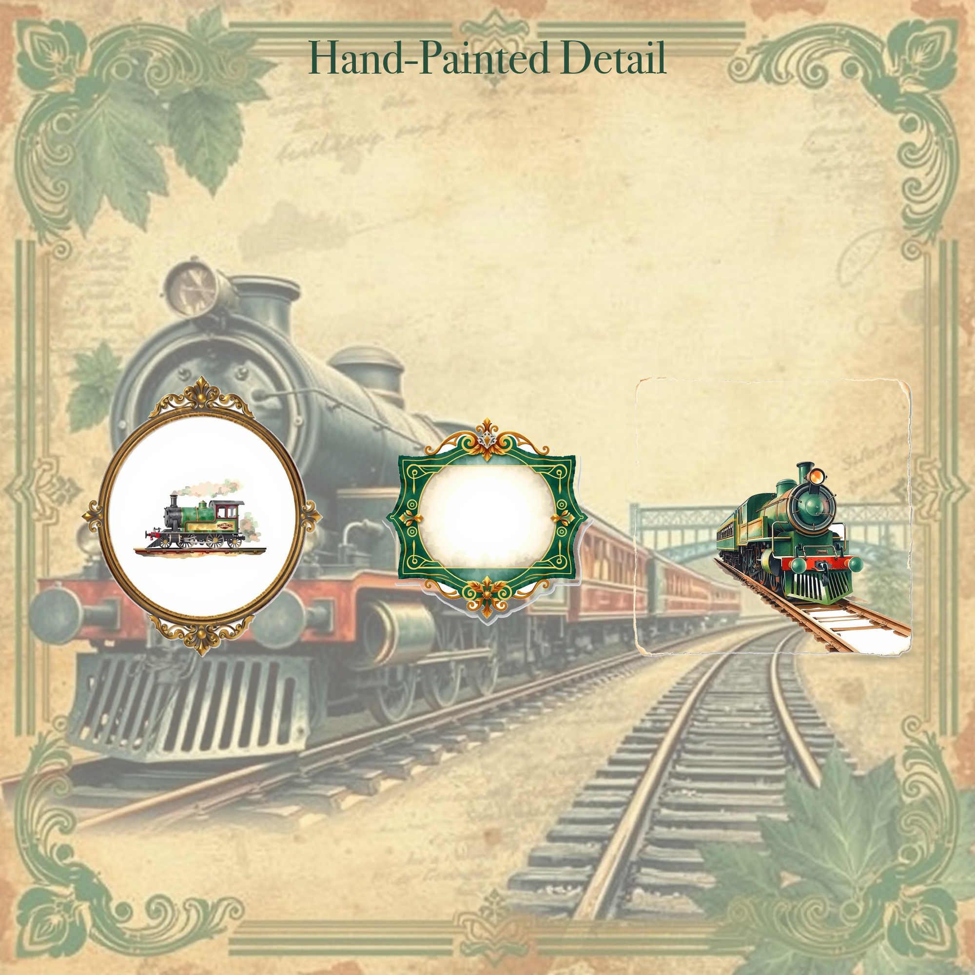 Vintage Railway Junk Journal Kit | Steam Train & Travel Ephemera Papers | Printable Cut-Outs | Digital Download
