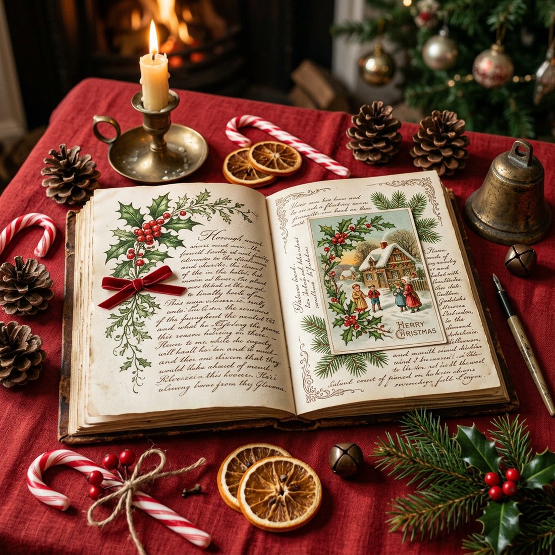 Vintage Yuletide Weihnachts-Junk-Journal-Set | Viktorianische Feiertags-Ephemera + Druckbögen | Digitaler Download