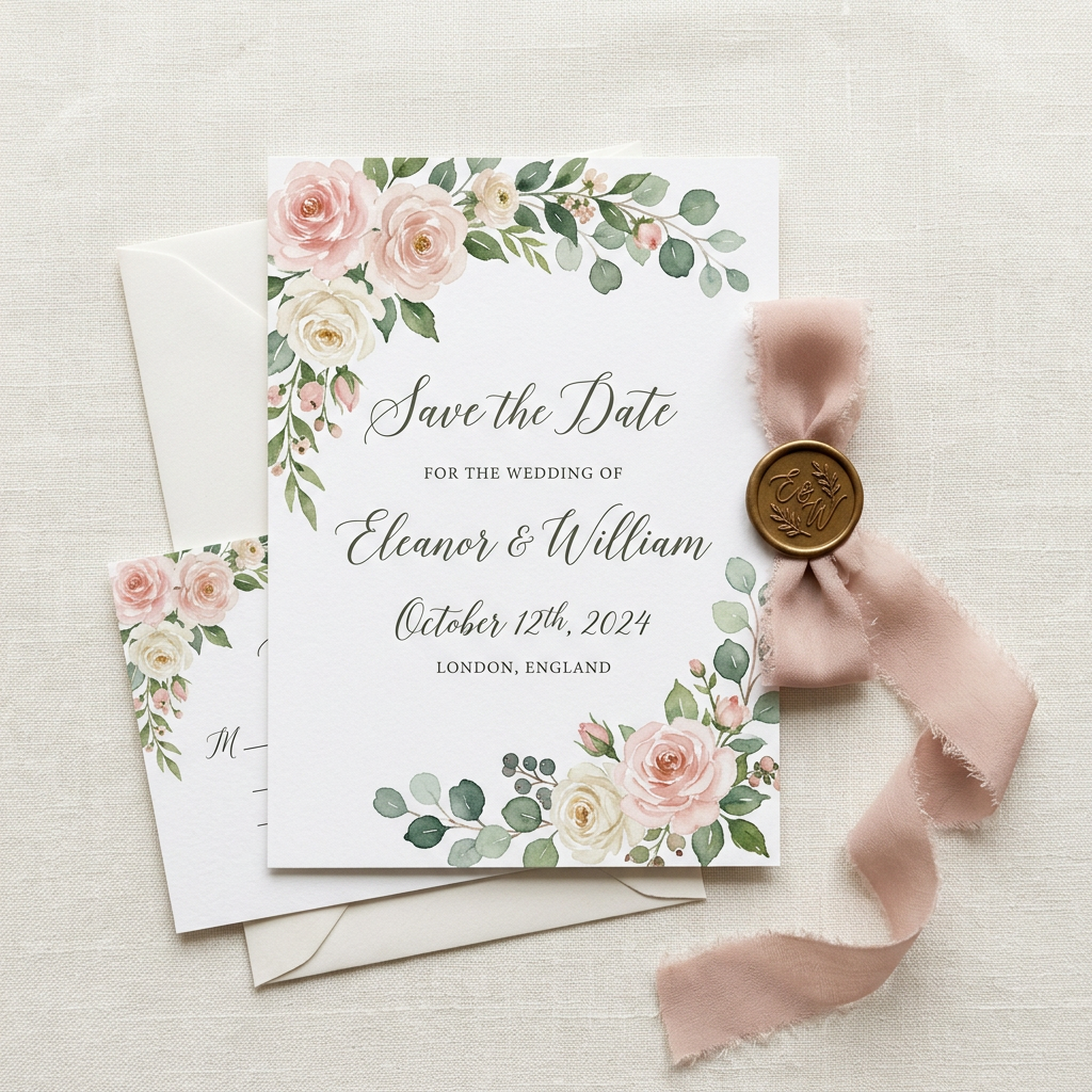 Watercolor Wedding Invitations Floral Clipart, 30 PNG, Transparent Background, Commercial Use, Digital Download